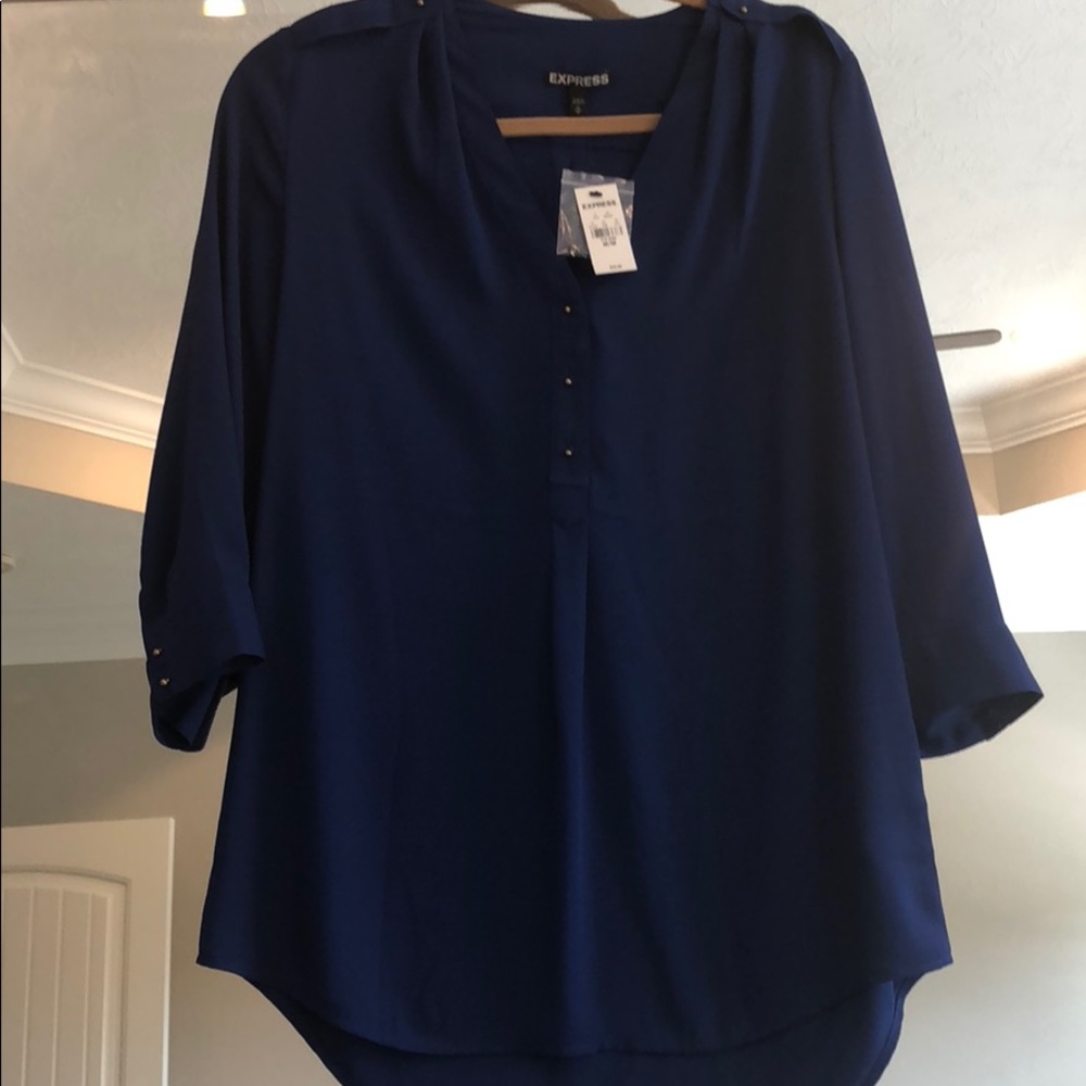 Brand new with tags EXPRESS fashion M blue top